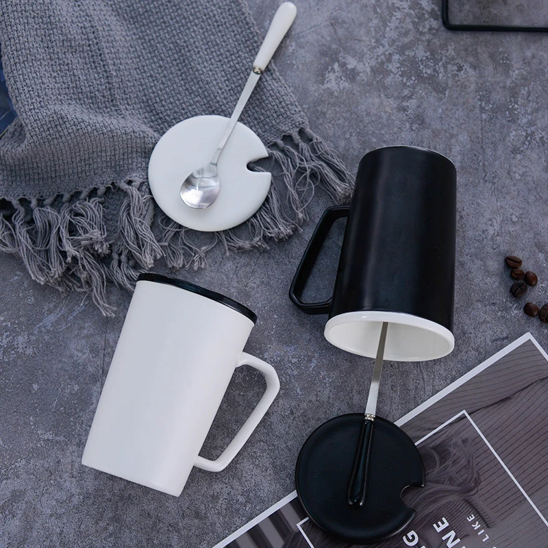 Private Label Customizable Travel Luxury White Black Smart Printed Custom Coffee Mugs