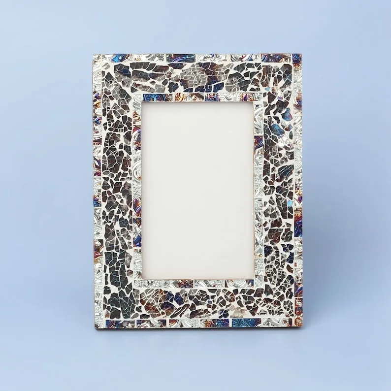 2024 мозаичная фоторамка уникального качества перламутровая Инкрустация фоторамки для дома гостиной офисного декора фото ручной работы