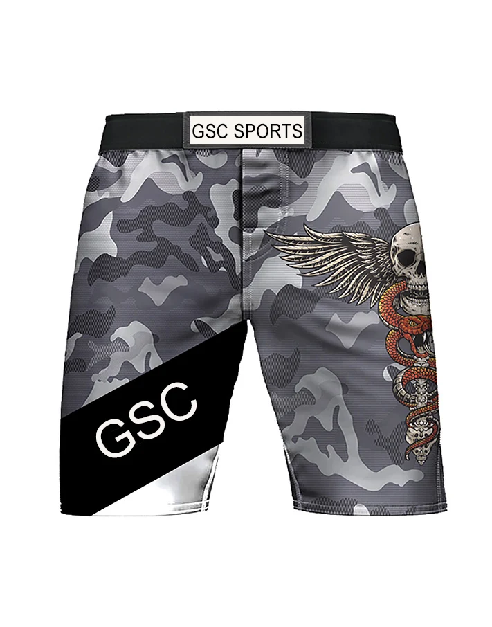 High Quality Cotton Camouflage Printed MMA Shorts Comfortable and Durable Kick Boxing Sashiko for Martial Arts
