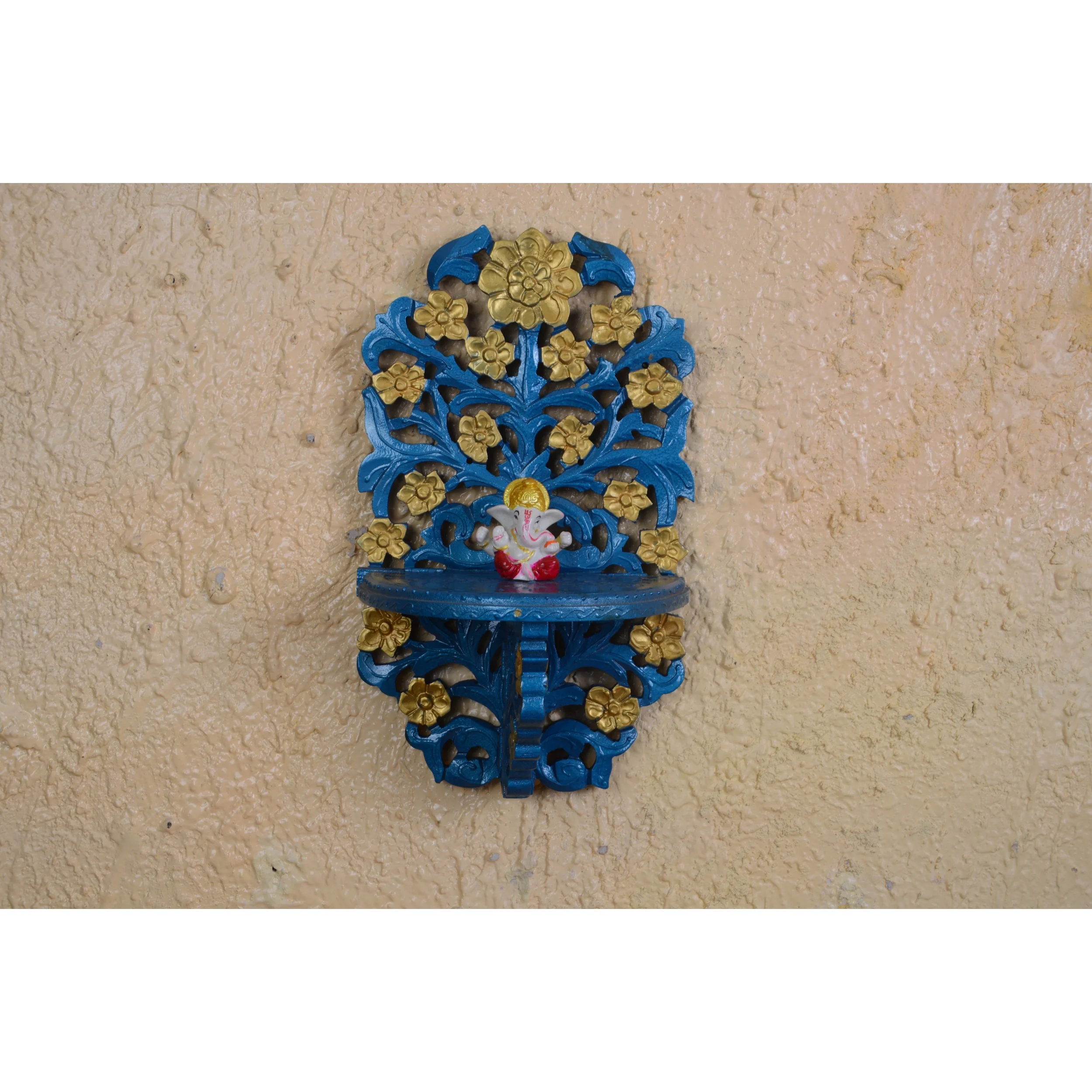 Handpainted high quality Hanging wooden Bracket Wall Mounted Wooden Shelf Bracket Decorative Display Stand Wall Mounting Support