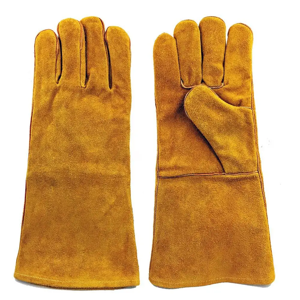 Welding Gloves Cow Split Leather Heat Resistant Gloves Premium Quality Welding Gloves High Quality