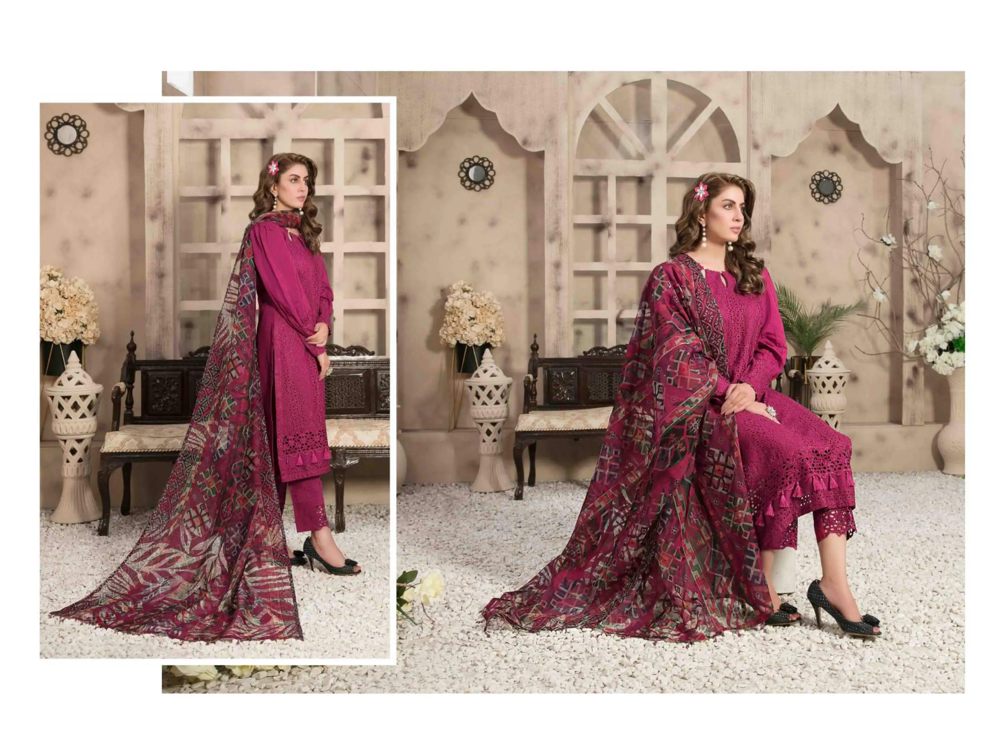 Embroidery Design Ladies Dress | 2022 New Arrival Pakistani Women 3 Piece Party Wear Embroidery Dresses For Sale