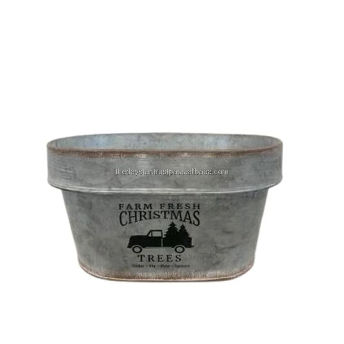 Customizable Premium Quality Metal Iron Christmas Planter Designative Decorative for Home Room Garden for Nursery Flower Pot