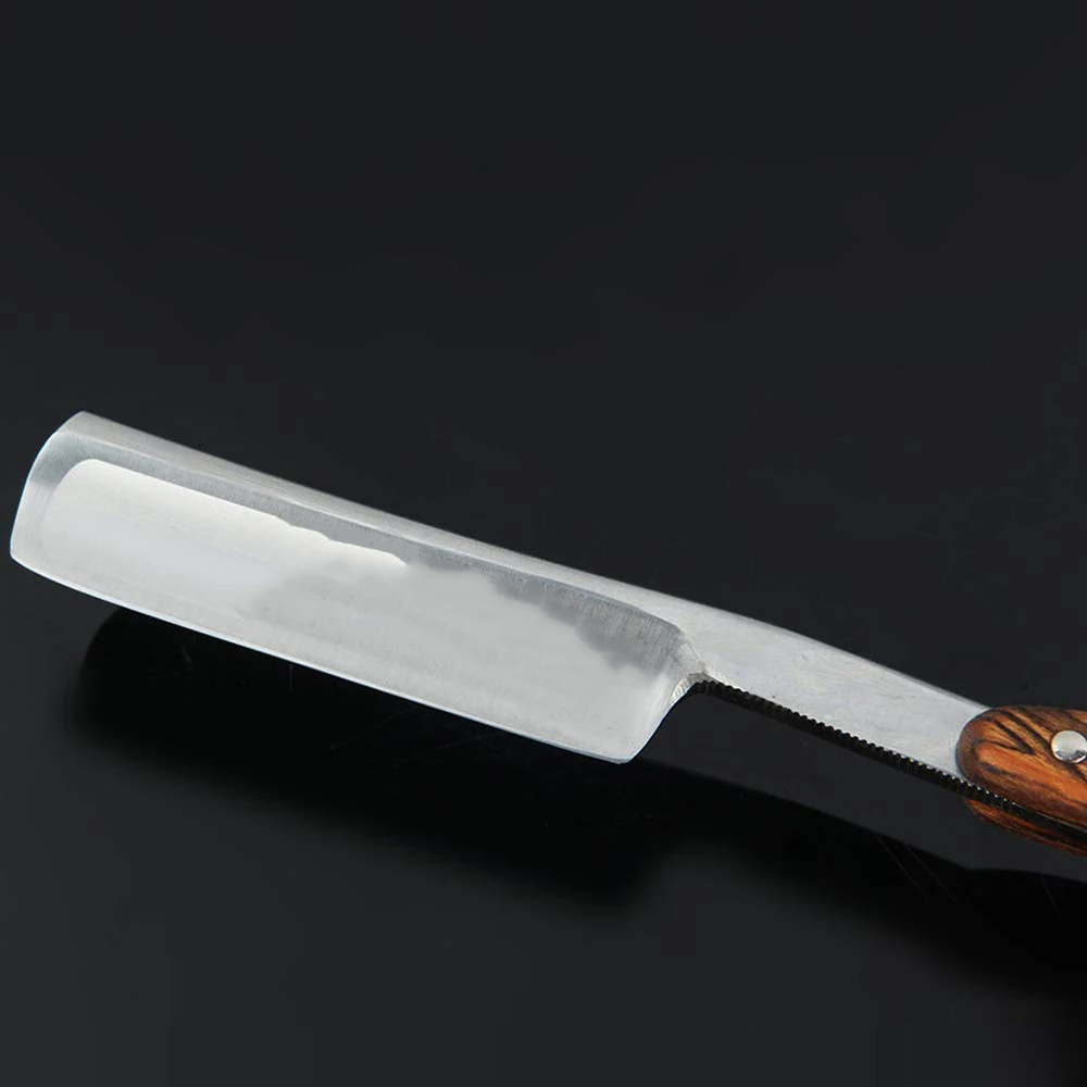 Premium Straight Edge Barber Razor Beard  Manual Razors/ Wooden Handle Shavette With Customized logo