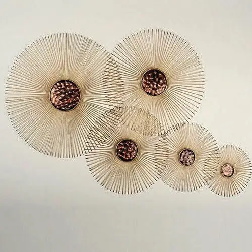 Luxury Selling Wall Art Home Interior Display Metal Wall Art Living Room Frame Wall Hanging Fashion Flower Home Decoration