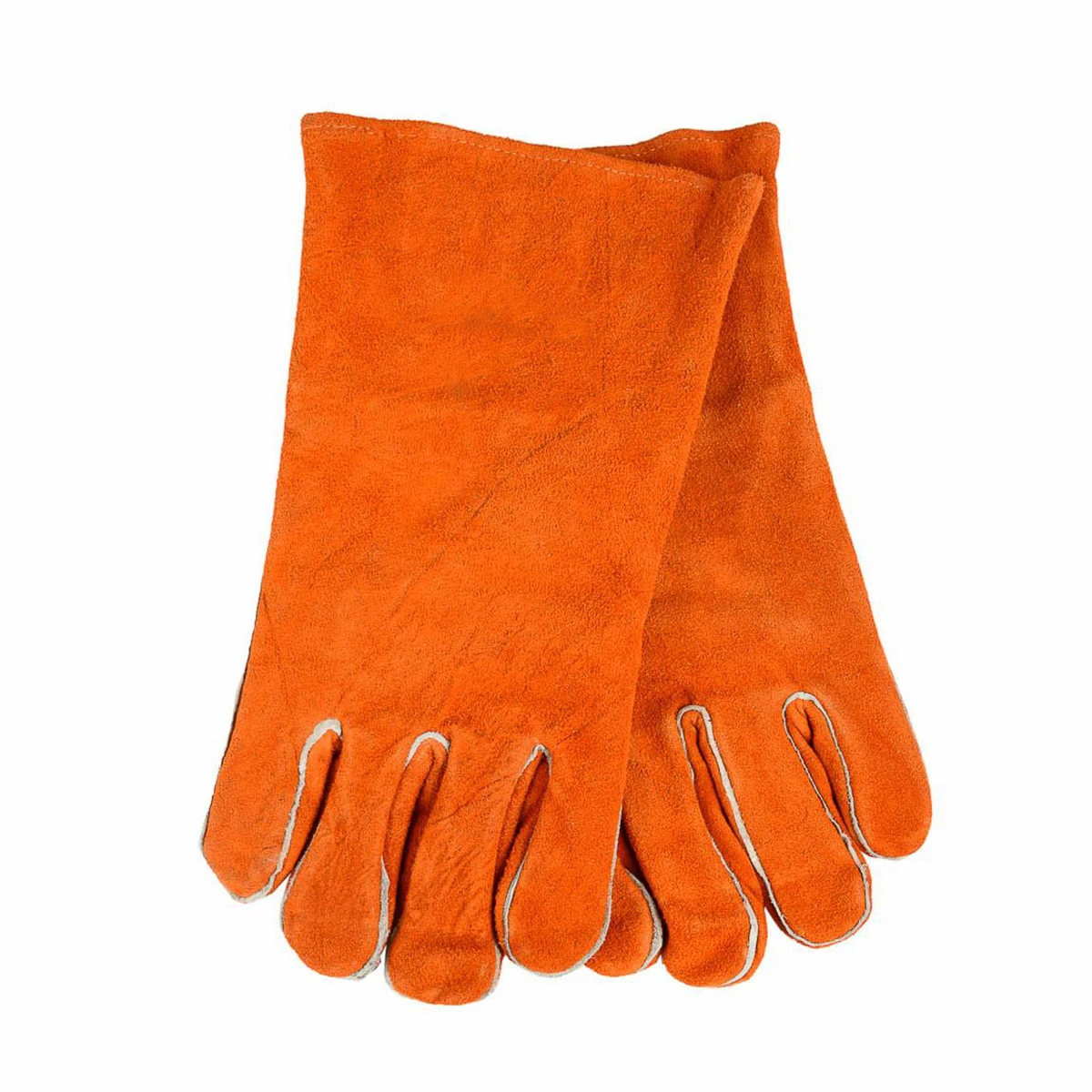 High Quality Double-layer Red Hand Safety Protection Real Leather Welding Glovesleather welding gloves