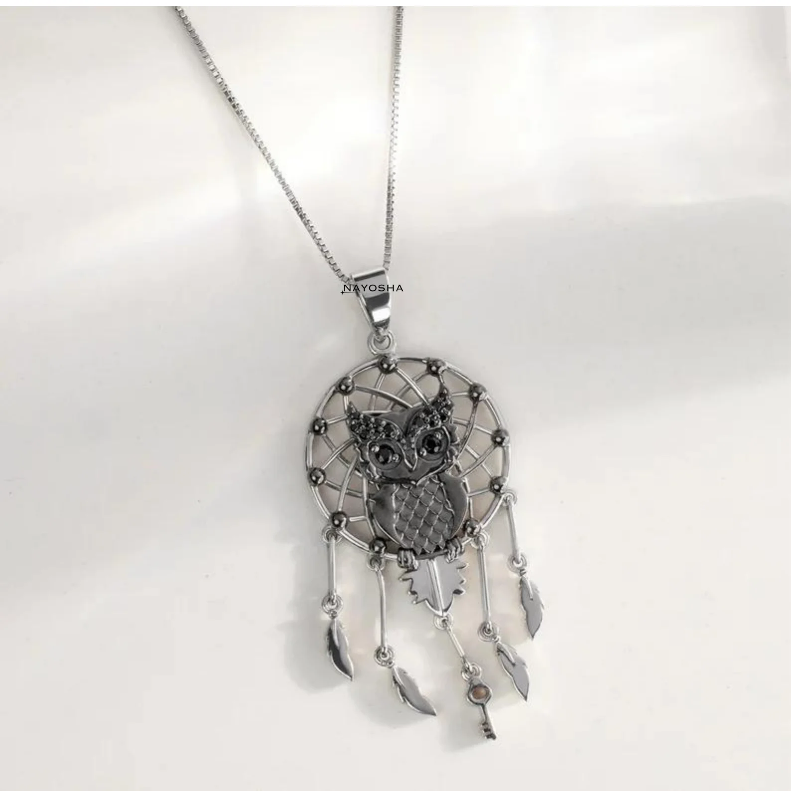 Most Popular 925 Sterling Silver Daily Wear Dream Catchers Necklace Gold Plated Chains for Gift