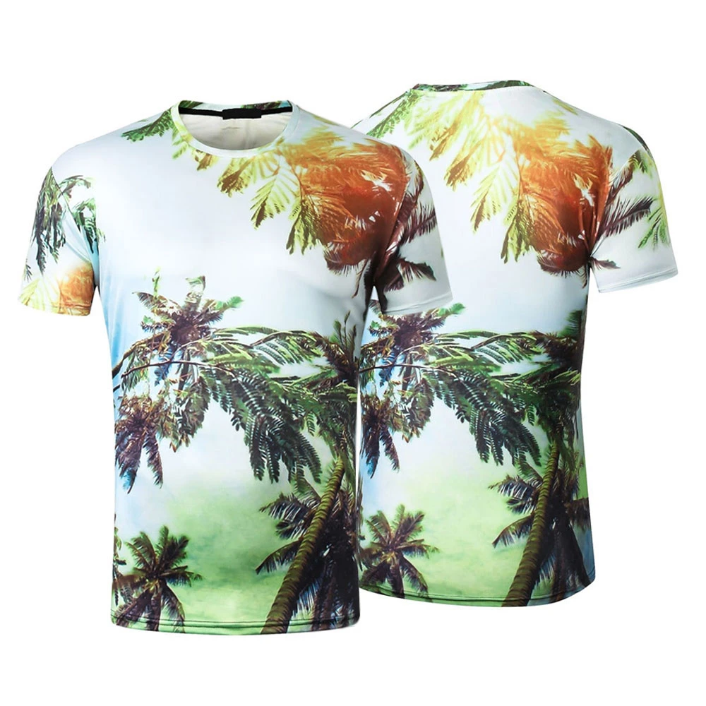 Custom Style High Quality Sublimation Breathable Plus Size Men T Shirts Short Sleeve Casual Outdoor Sublimation Men T Shirts