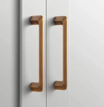 Brass Zinc Alloy Cabinet Handles - 5.04'( 128mm ) Hole Center Affordable Luxury Cabinet Pull Hardware for Bedroom & Kitchen