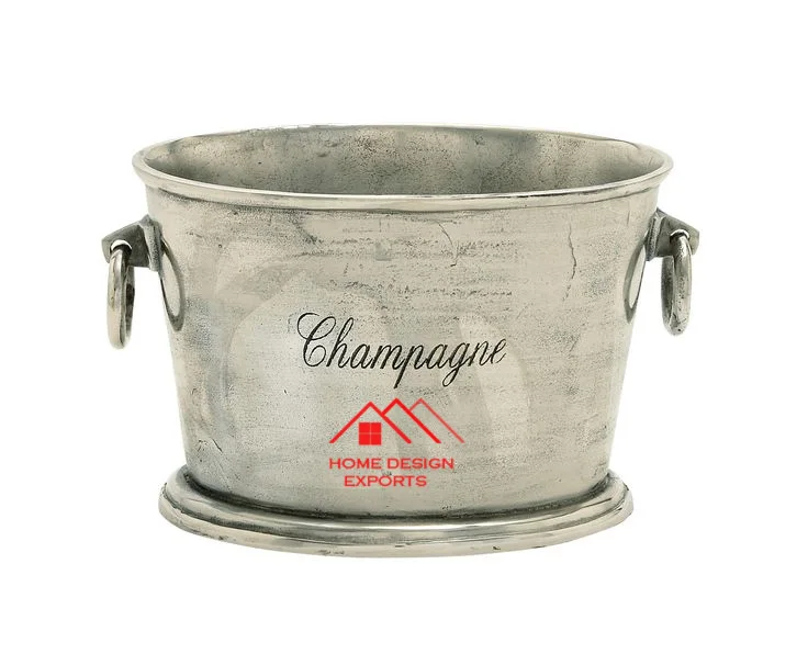 Luxury Nickel Finished Metal Rain Deer Ice Bucket For Events and Party Wine Bottle Cooler