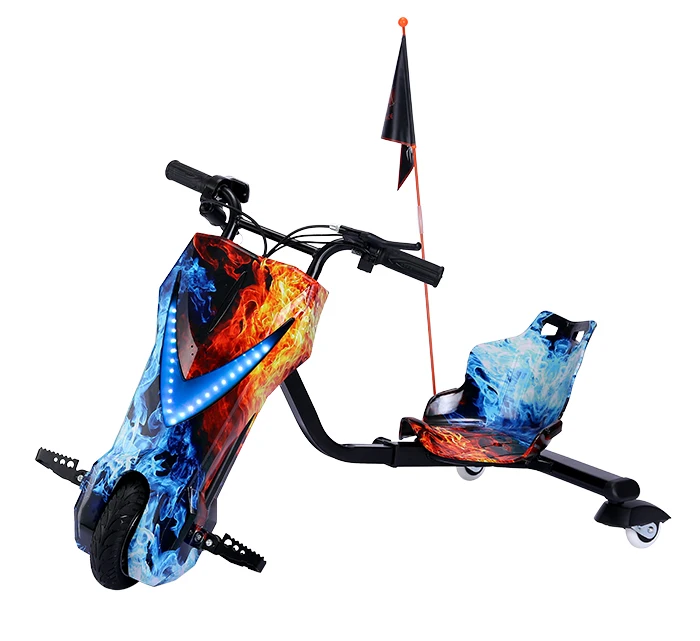 Kids electric scooter 360 rotating crazy cart good price 3 wheels electric drifting trike for kids