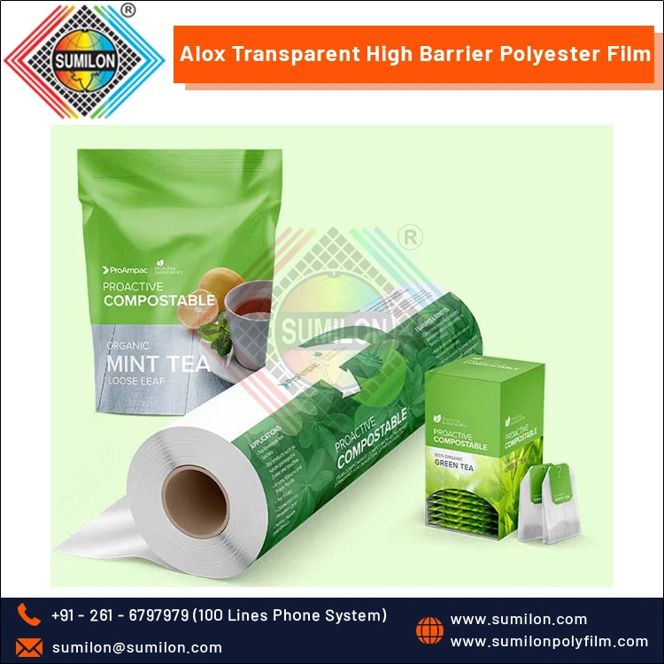 Best Quality Alox Transparent High Barrier Speciality PET Polyester Food Packaging Films Plastic Film Roll for Bulk Buyers