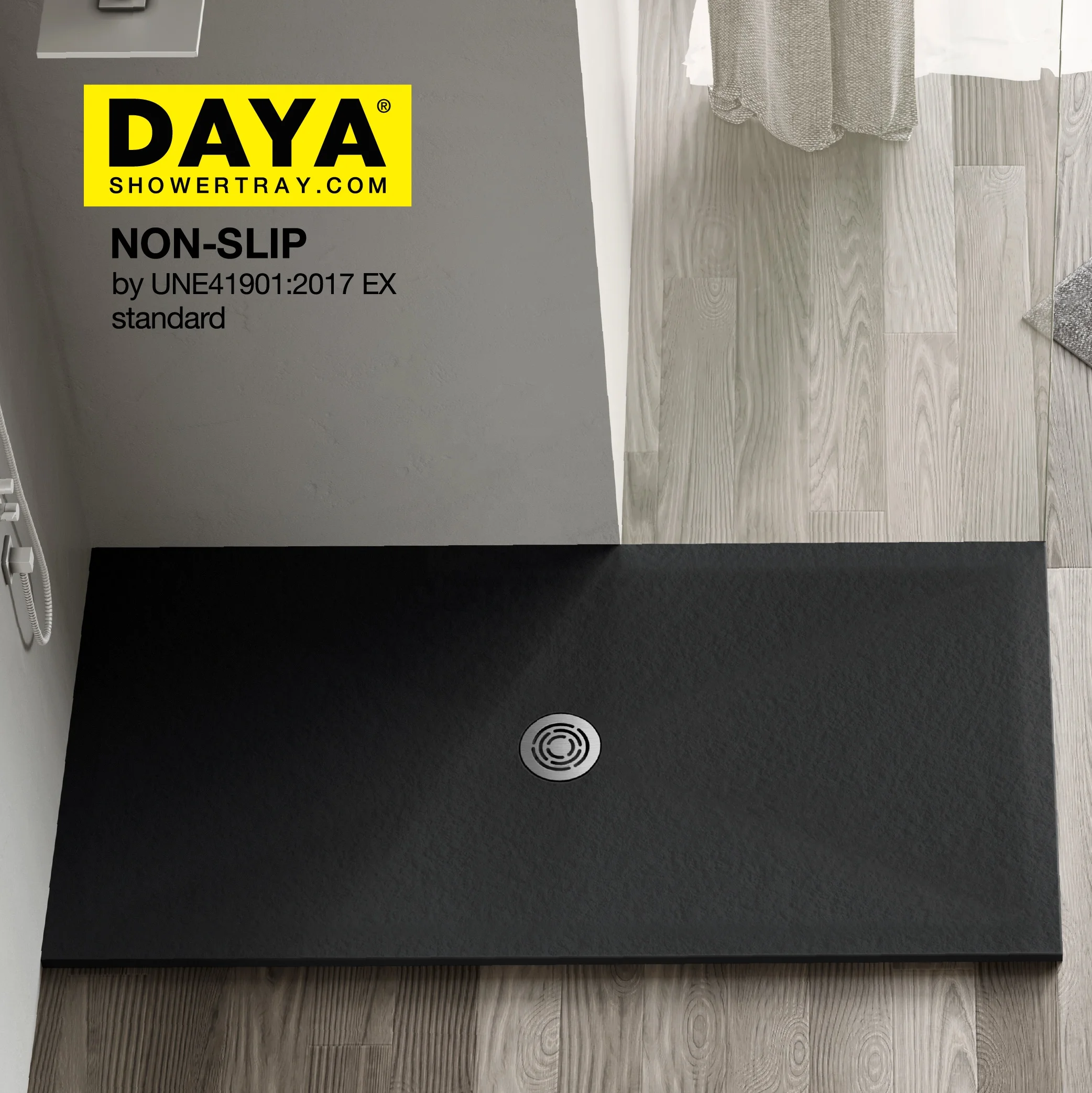 Изготовленный На Заказ отточенные седые натуральные гранит душевой поддон камень ванная комната темно-серый душевой поддон лоток черный каменный душевой поддон