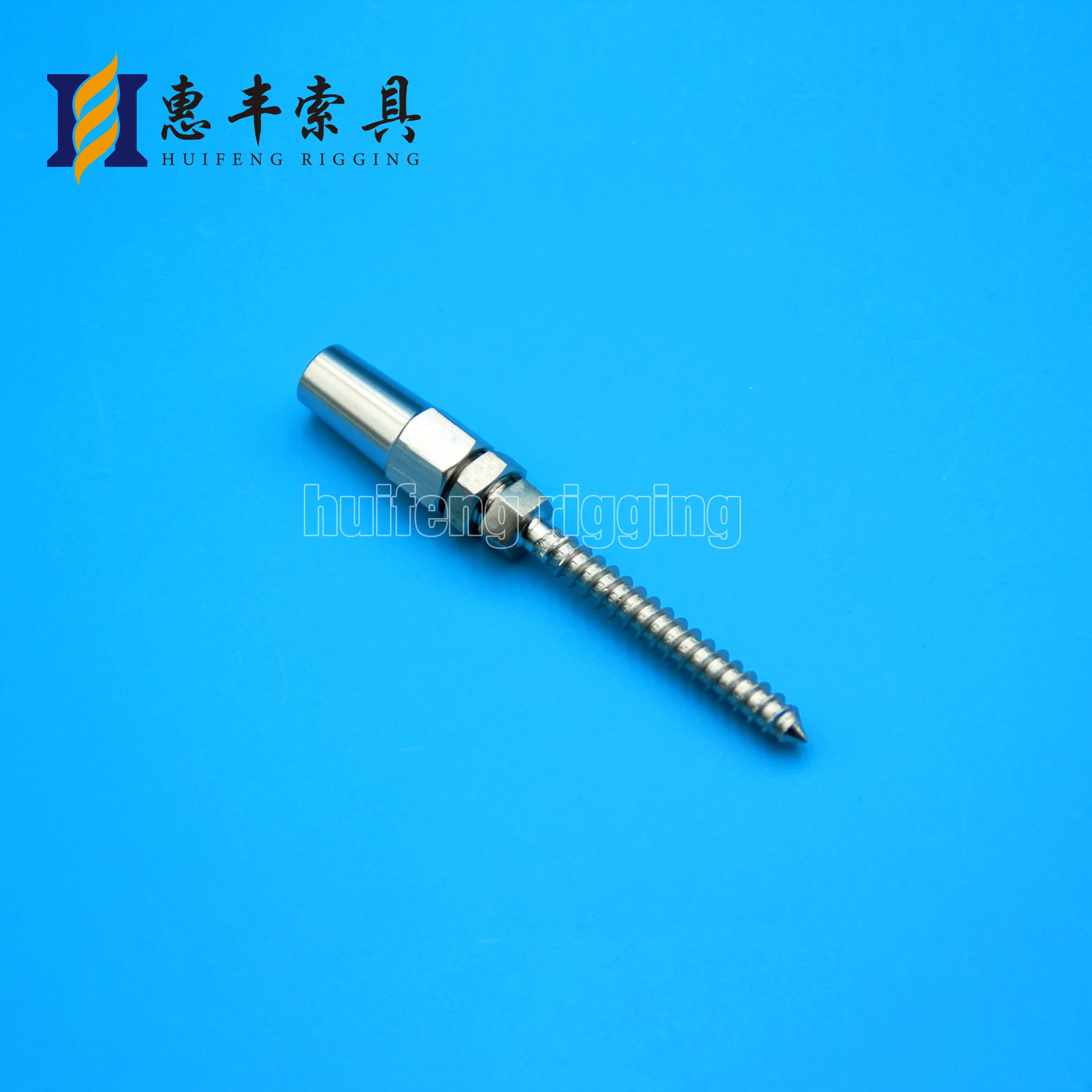 High strength stainless steel Lag Screw Wood Swage Stud End Wire Rope fittings Swageless Terminal for cable railing hardware