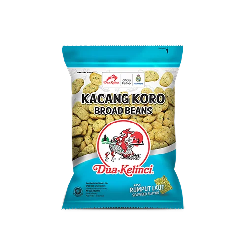 Оптовая продажа широкая фасоль Dua Kelinci 65 г вкус морских водорослей Индонезия сделанный соленые Хрустящие
