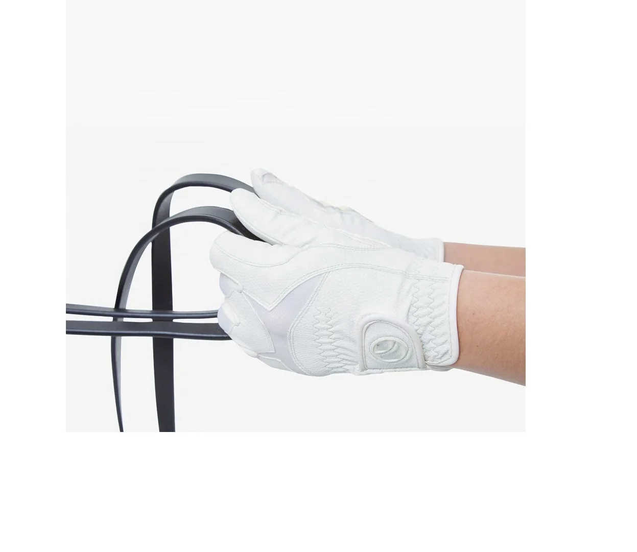 Customizable White Equestrian Riding Gloves Latest Design with Custom Logo Made from High Quality Leather