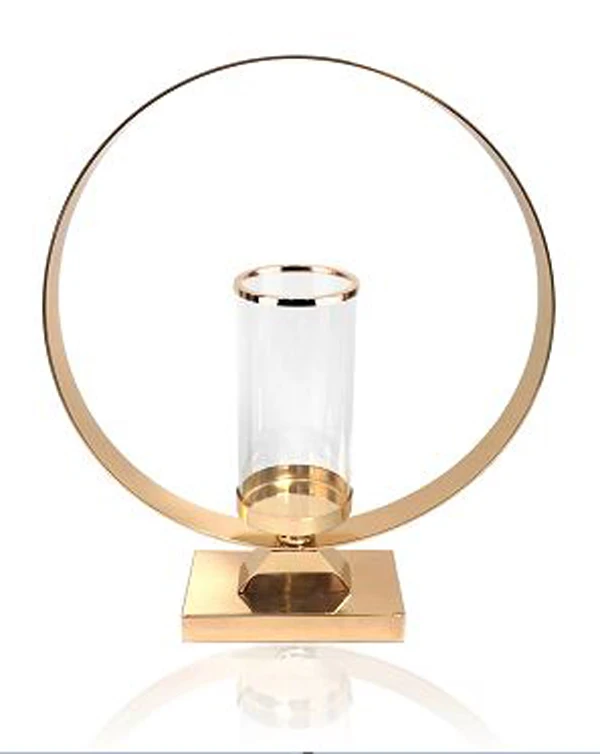 Elegant New Stylish Design Luxury Decorative Nordic Candle Holder in Wholesale Customization Available Metal & Glass