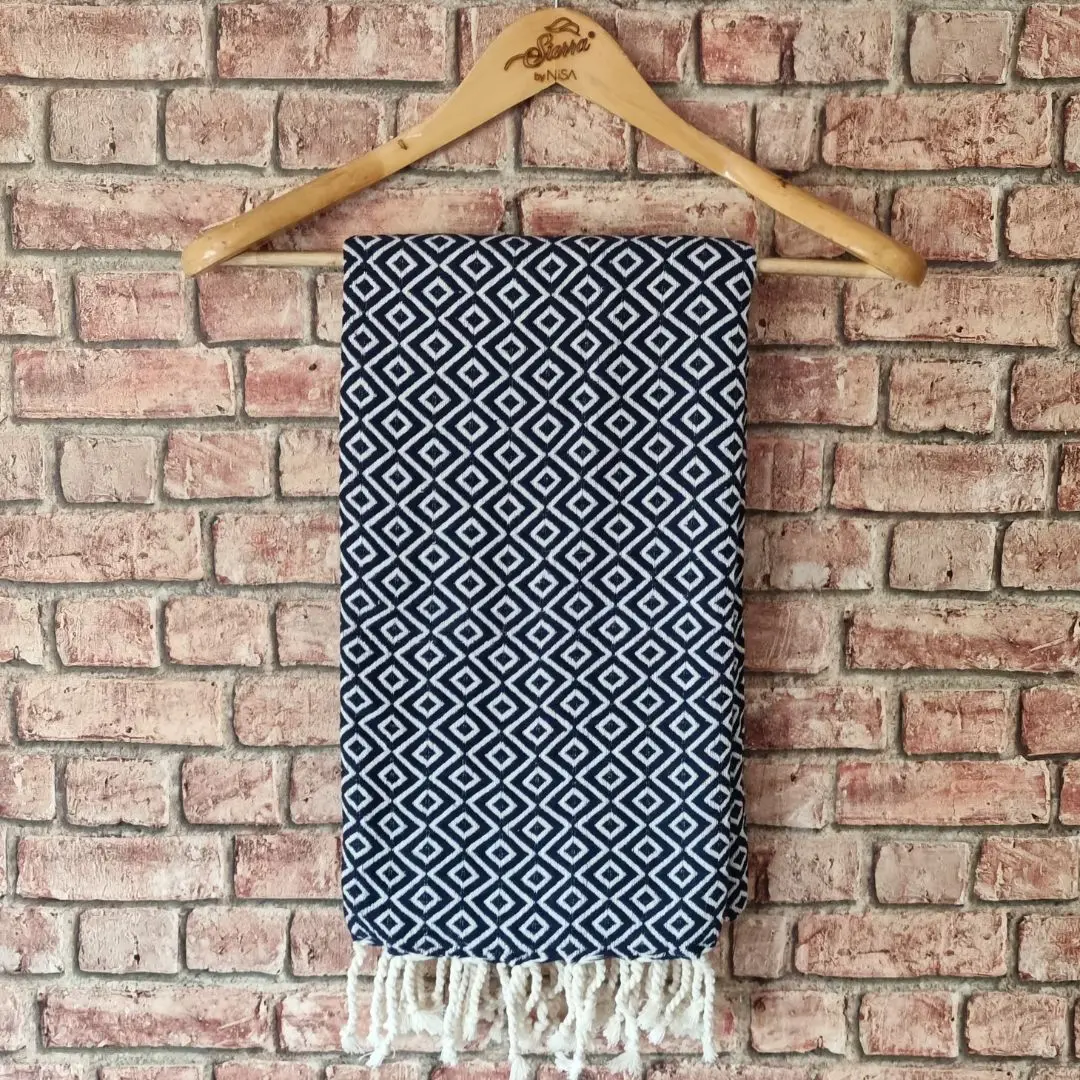 Sierra Linens, Baklava Patterned Peshtamal, 100% Cotton, 100x180 cm, 400gr.(+-5), Wholesale, Made in Turkey, Customizable