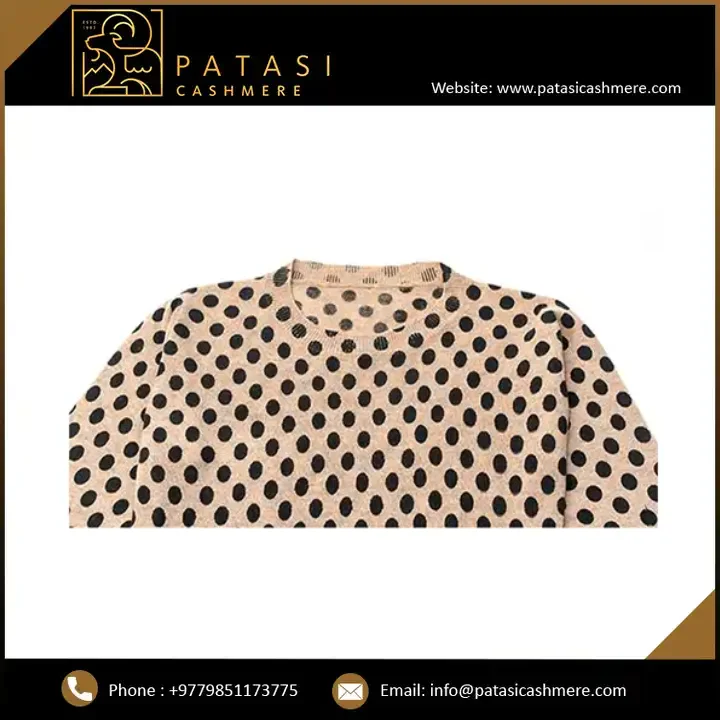 Chic Comfort Handcrafted Chic Comfort XL 6XL Best Cashmere Sweaters Dot Pattern Knitted Excellence from Nepal Winter Home Use