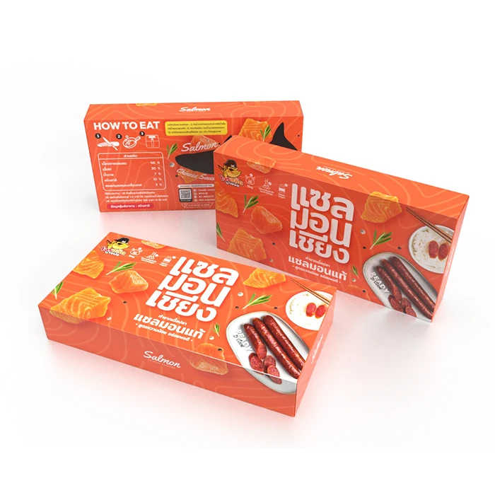 Высококачественная китайская сосиска с лососем, традиционный вкус, здоровая пищевая продукция из Таиланда (250 г.)