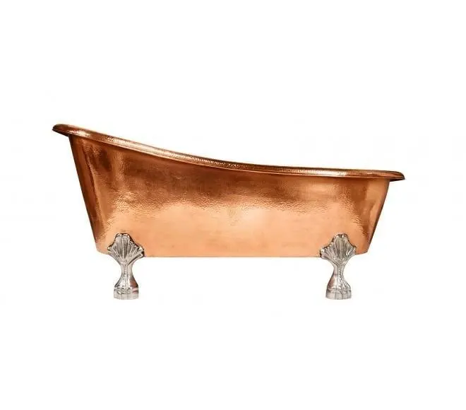 Best High Quality pure Copper Freestanding bathtub for luxury bathroom copper polished finishing wholesale bathtub