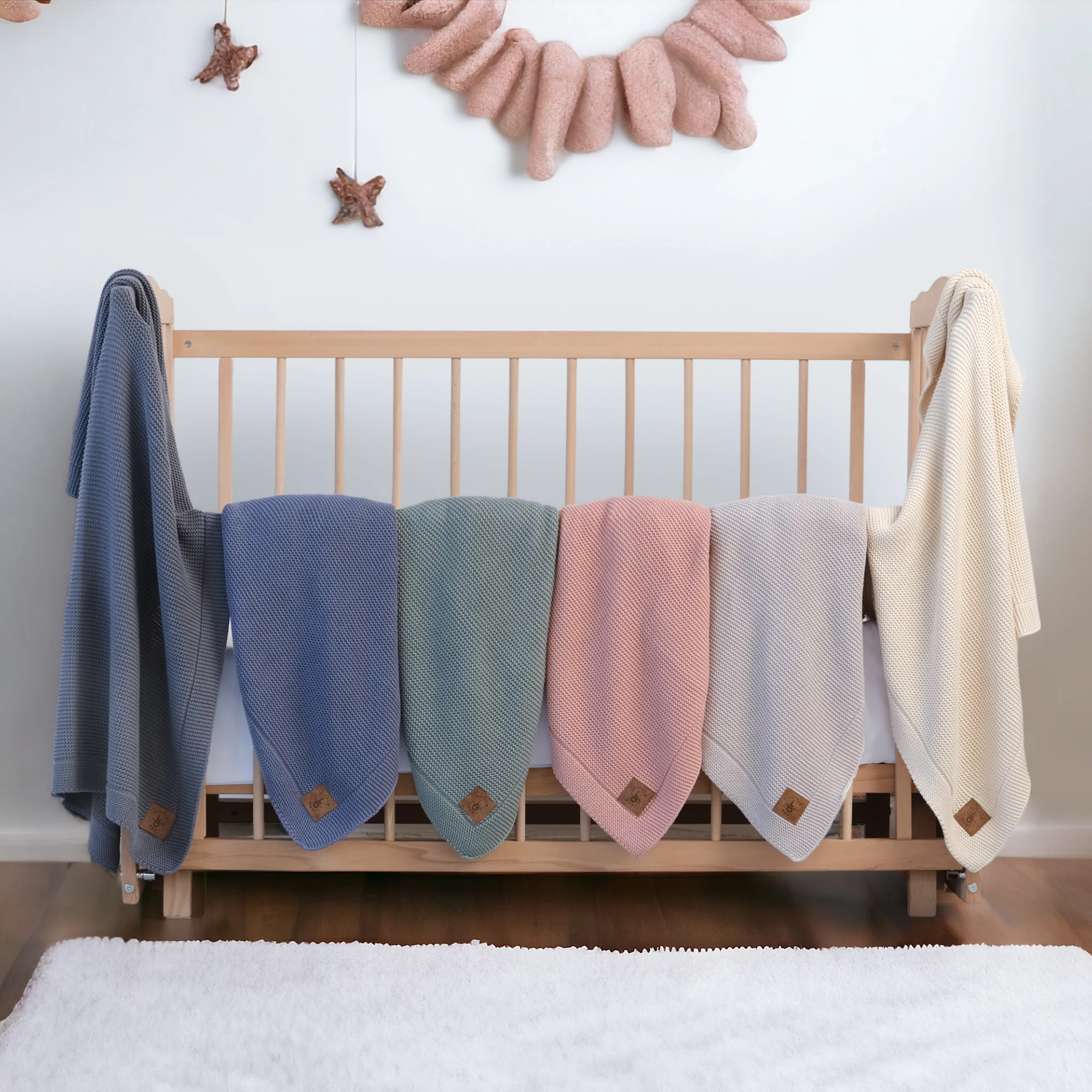 High Quality 100% Organic Cotton ALINA Baby Blanket 80*100 Cm Hot Sale Baby and Kids Crochet  Cable Knit Baby Bed Products