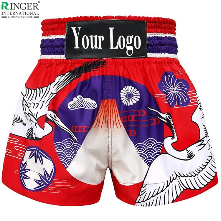 New Arrival Soft Wear Men Muay Thai Shorts Wrestling Fight Shorts Muay Thai Boxing Shorts
