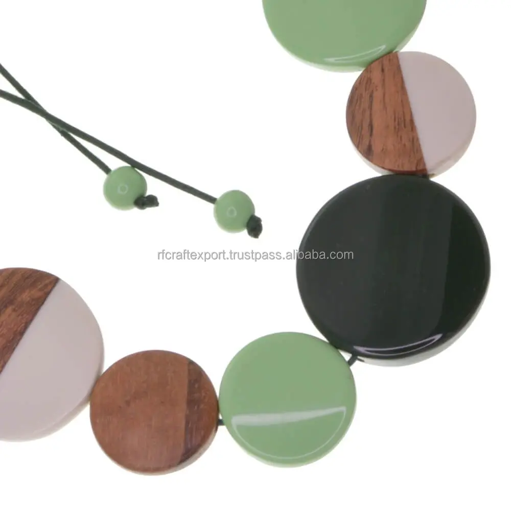 European Style Women Resin Pressed Flower Necklaces Vintage Natural Dried Flower Necklaces