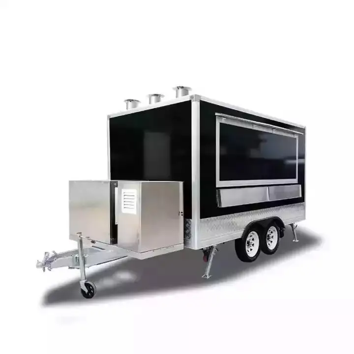 standard food truck mobile fast food cart trailer American customized kitchen food cart truck