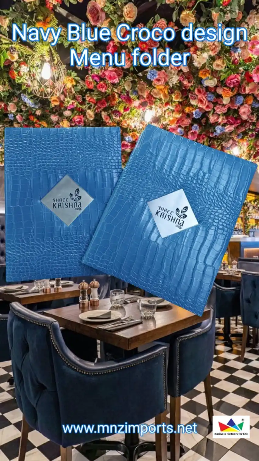 Italian High Quality Leather Menu Folder Restaurant Menu Covers Wine Bar Hotel Shops Serving Tray Paper Menu Holder Promotions