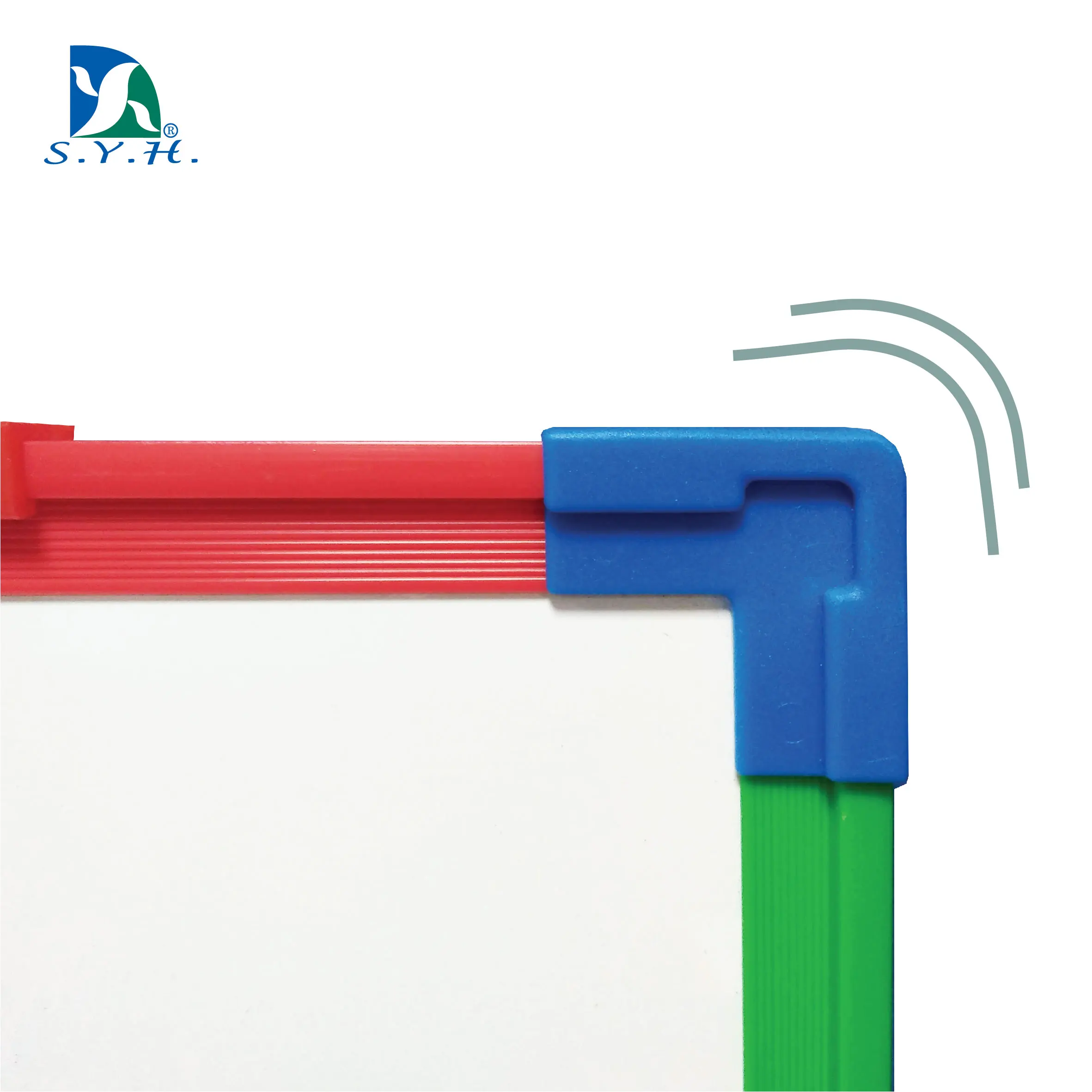 Colorful 45*60 magnetic whiteboard with plastic frame and movable tray