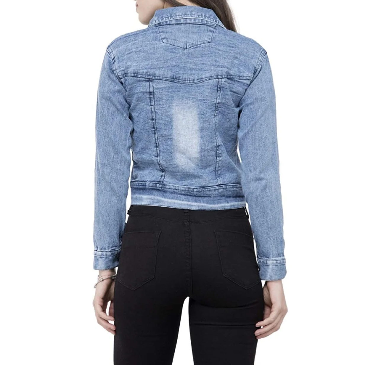 2022 New OEM Wholesale women Classic ladies jeans denim Jacket long sleeve/ Custom Womens Jean Jackets / Jean Jacket Women