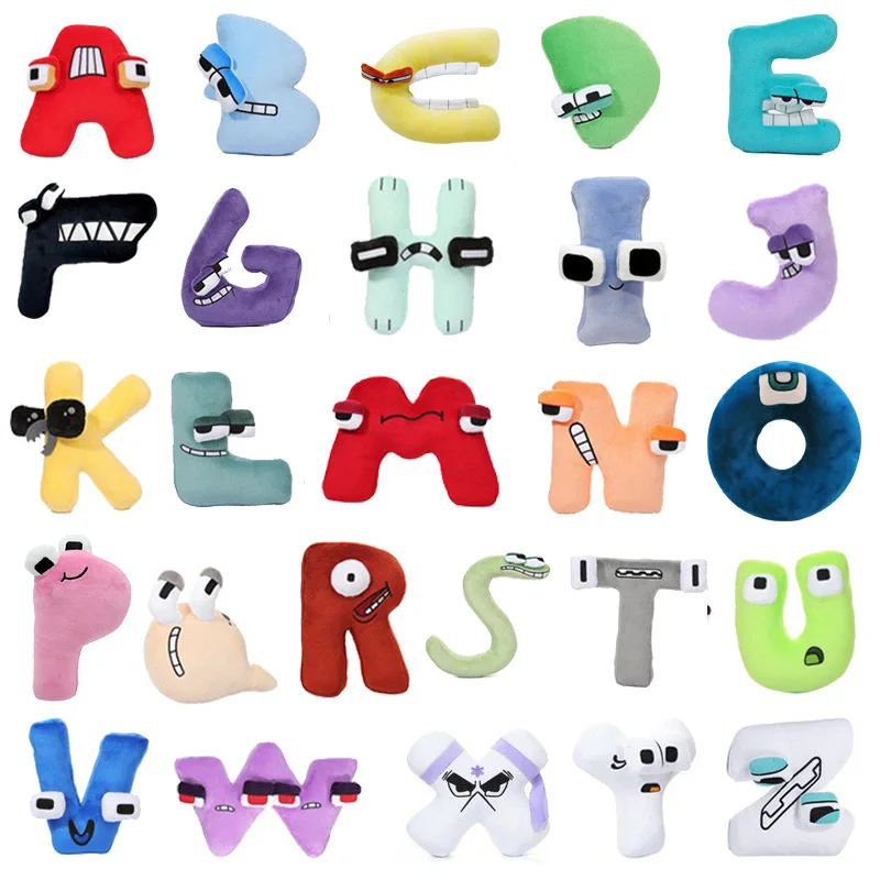 XRH Alphabet Lore But Are Plush Toy Stuffed Animal Alphabet Lore Plushie Doll Anime Plush Toys Gift For Education Kids Children