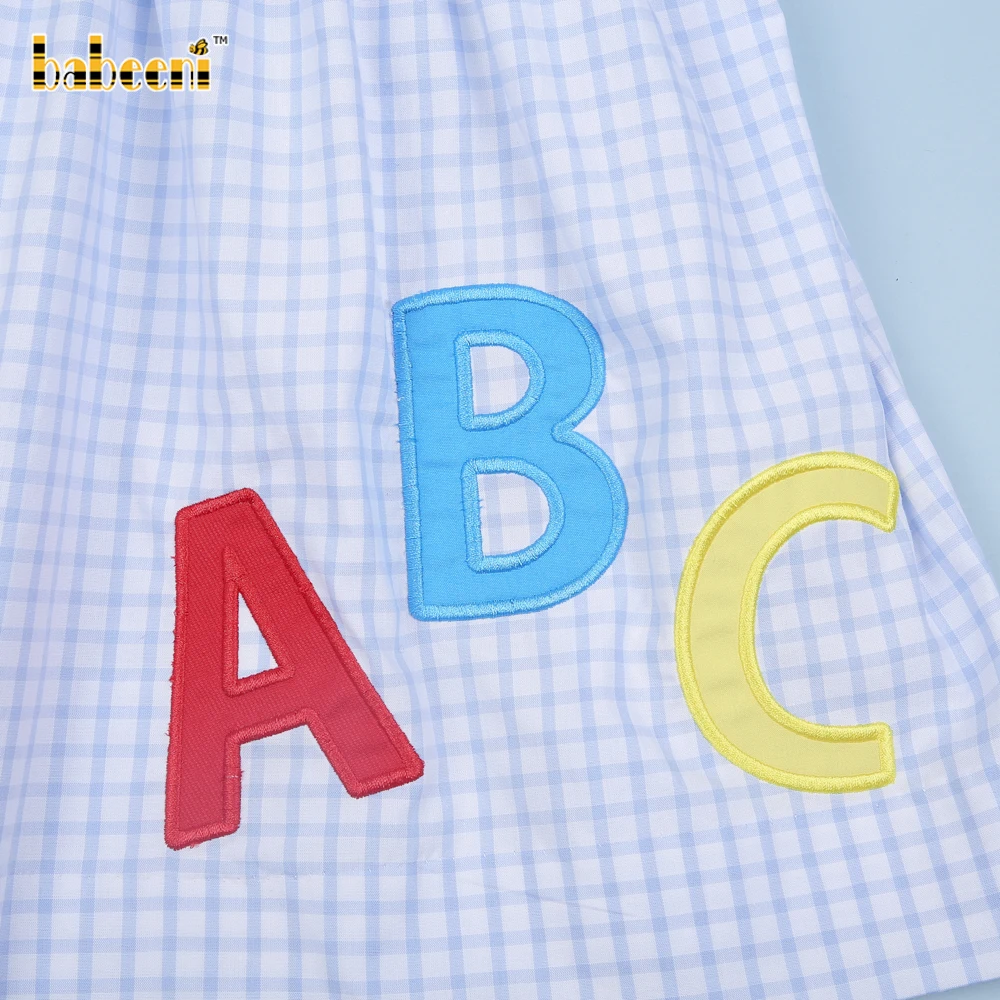Abc applique dress for little girls - DR2742