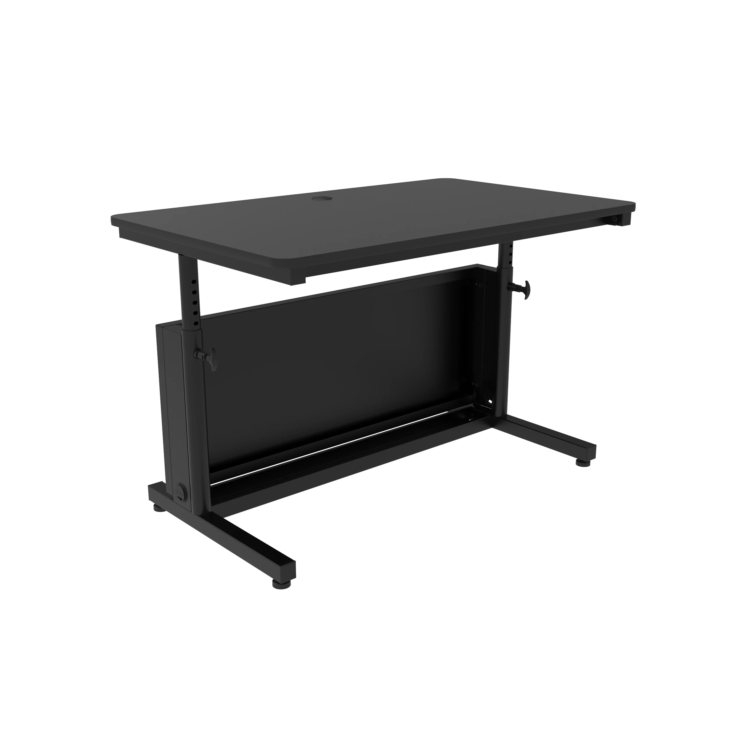 VersaDesk Deluxe Height Adjustable Computer Table Black Surface/ Black Frame