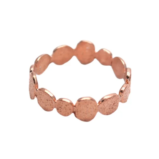 Brass Gold Plated Stackable Hammered Statement Brass Rings