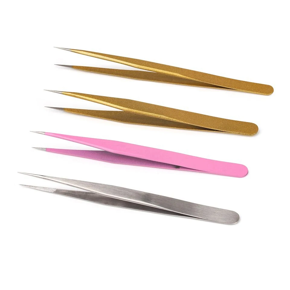 Eyelash Tweezers For Eyelash Extension High Quality Custom Logo Professional Eyelash Volume Tweezers
