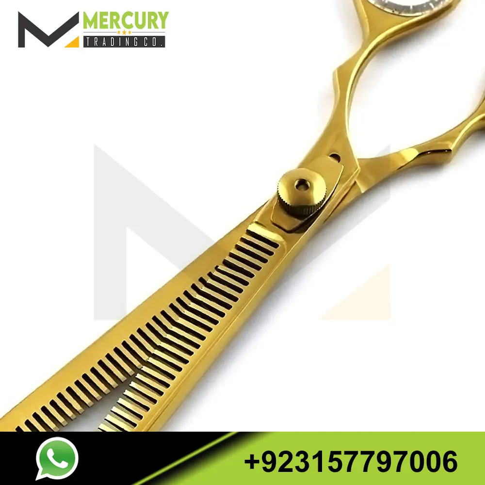 Professional Gold Barber Double Thinning Shears 6' Salon Hairdressing Hair Cutting Trimming Scissor