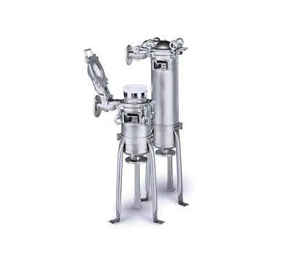 SUS304 Stainless Steel Duplex Bag Filter Housing for Syrup Milk Juice Honey with Flange Inlet&Outlet