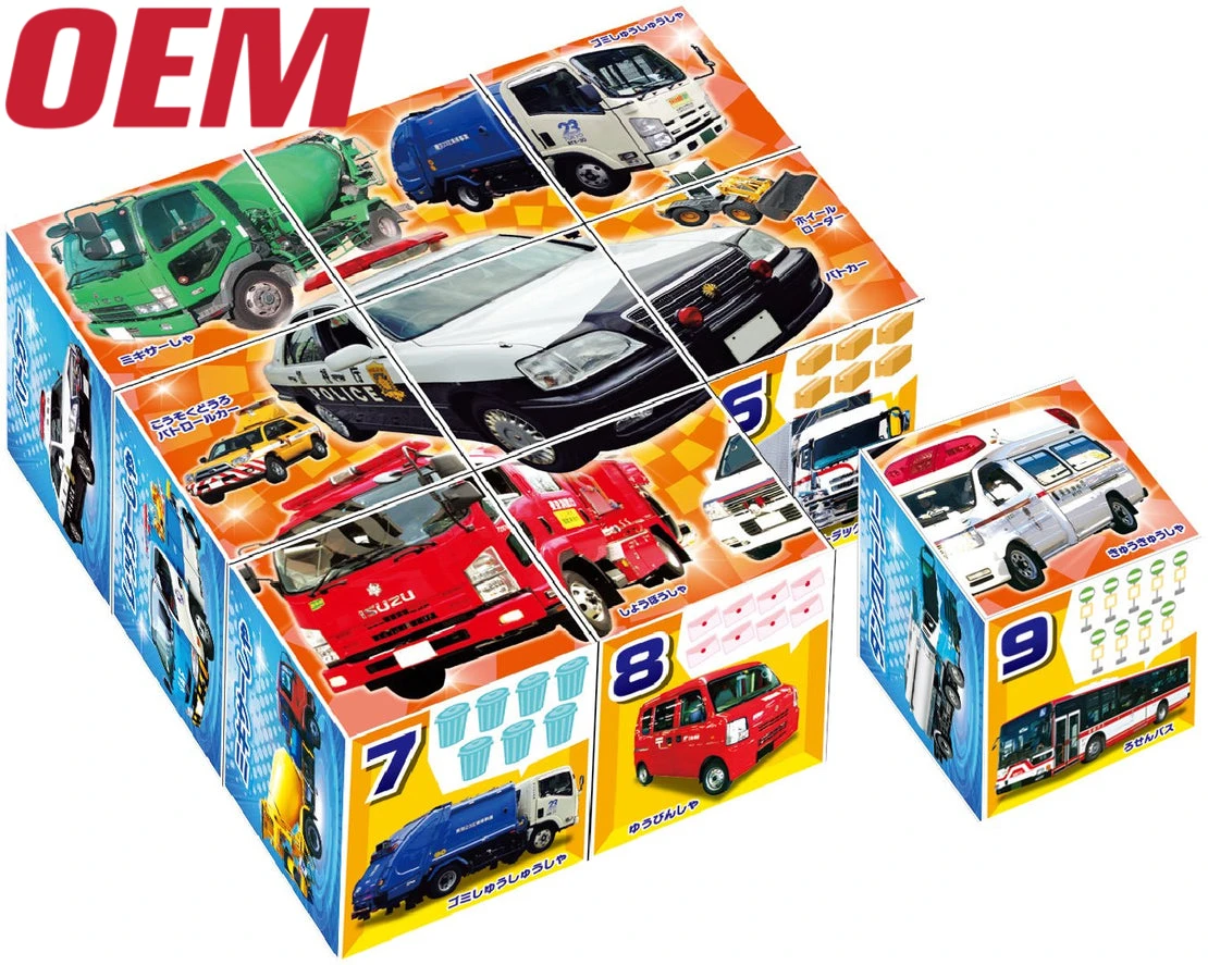 Customized 9 Pieces Game Cube Made Small Cartoon Cube GameToy Make Plastic Cube For Kids