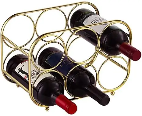 Modern Design metal Wine Rack Large Size barware Beer Champagne Wine Bottles Holder Decorative Bottle Stand Gold Finished