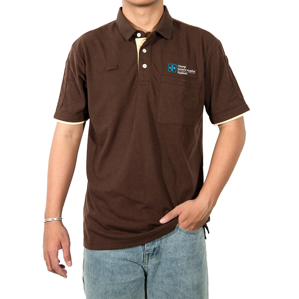 Hopital polo shirt uniform CVC 60/40 cotton/poly plus size Custom design high quality and cheap price Viet Nam clothing