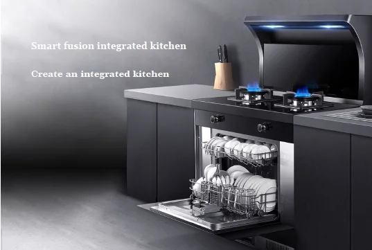 Fully Integrated Built-in Dishwasher Big Cavity Loading Dishwasher High Quality Low Price Dishwashers New Design 8 Sets Black