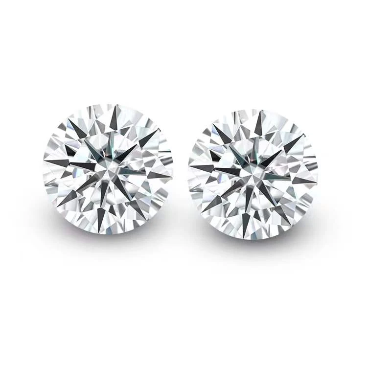 Custom Size Round Brilliant Cut VVS Moissanite High Quality White Loose Diamond Gemstone Available with Certificate
