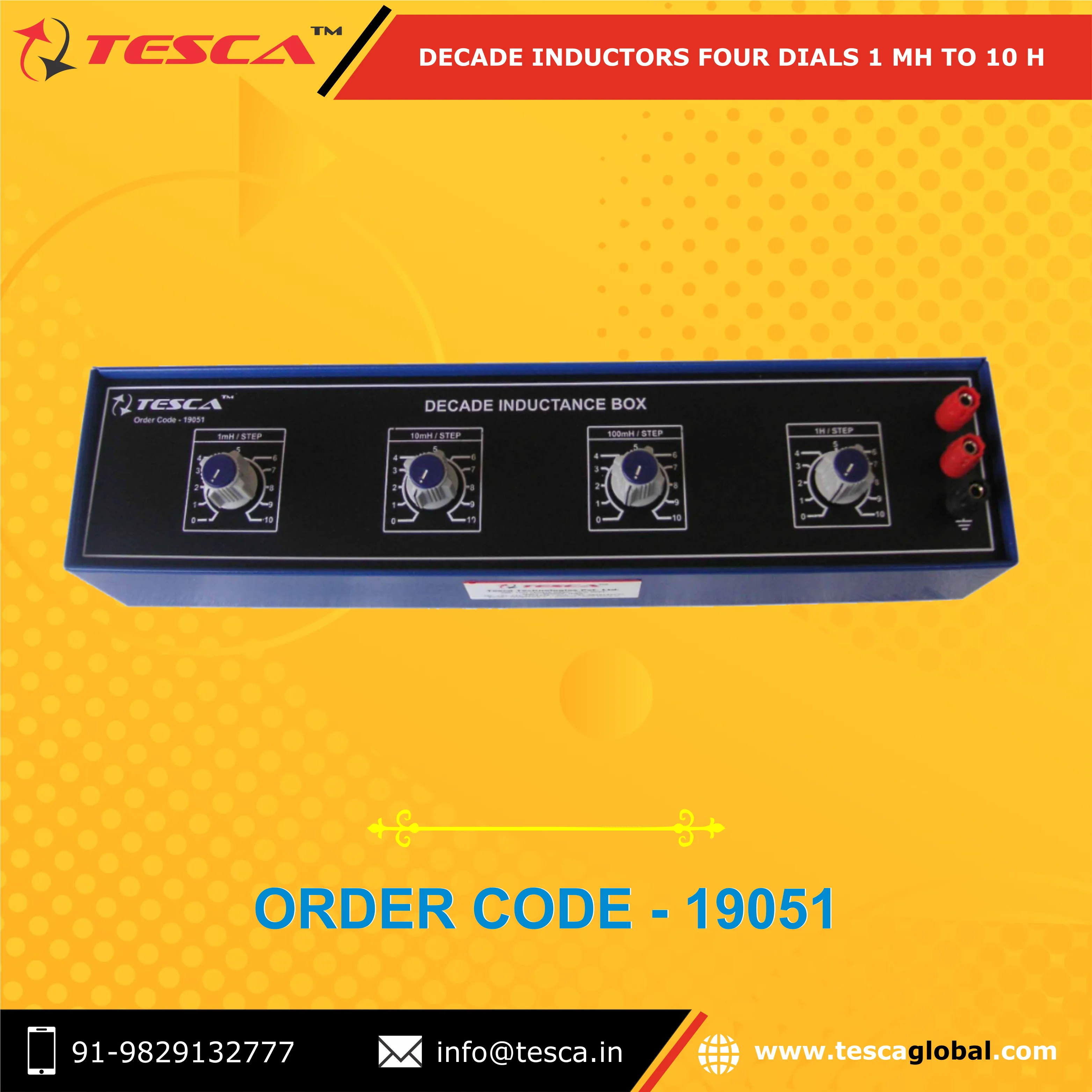 Decade Inductance Box-Four Dials 1 mH to 10 H