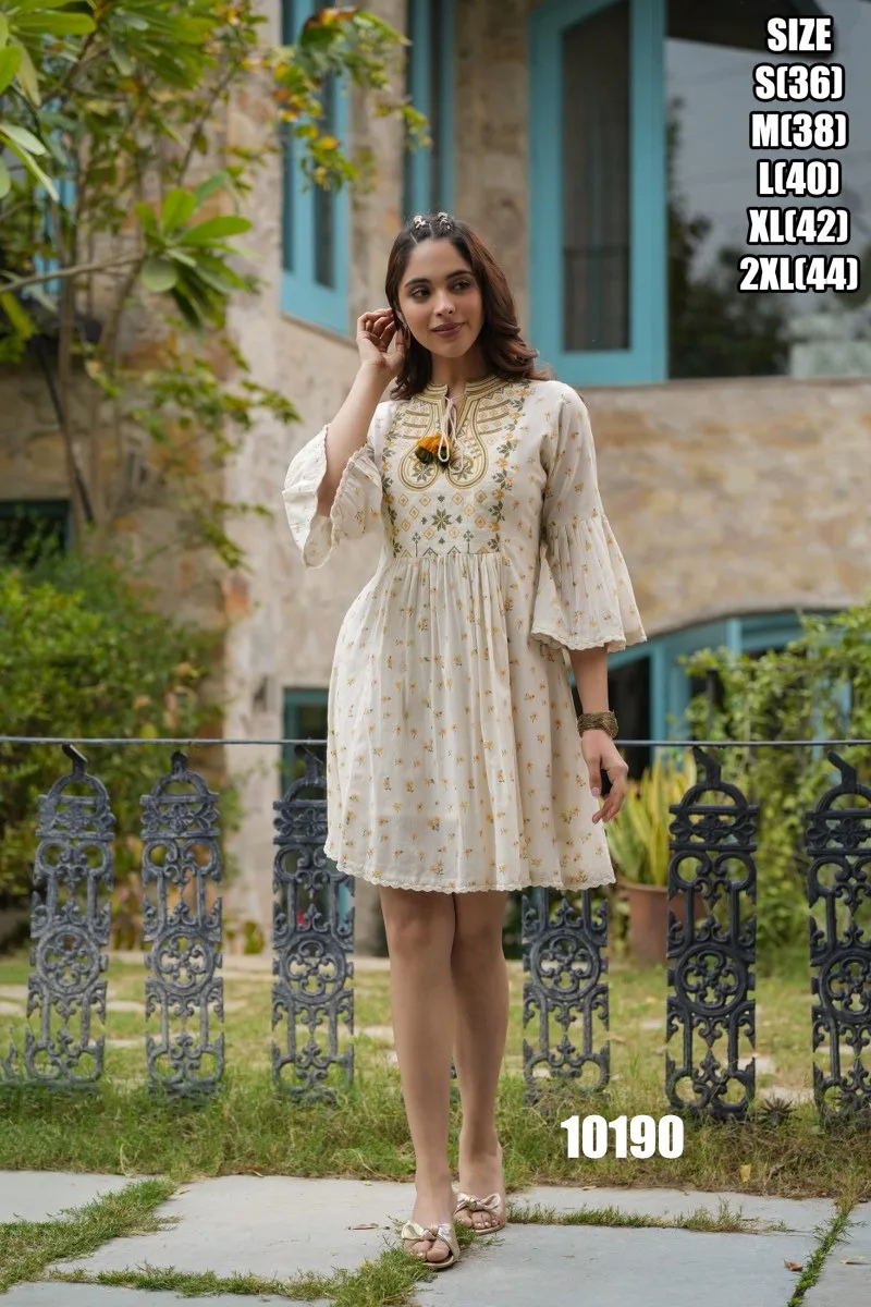 New Summer Style Unic And High Quality Cotton Embroidered, Printed Tunic Tops For Women| Clothes Wholesale Suppliers From India