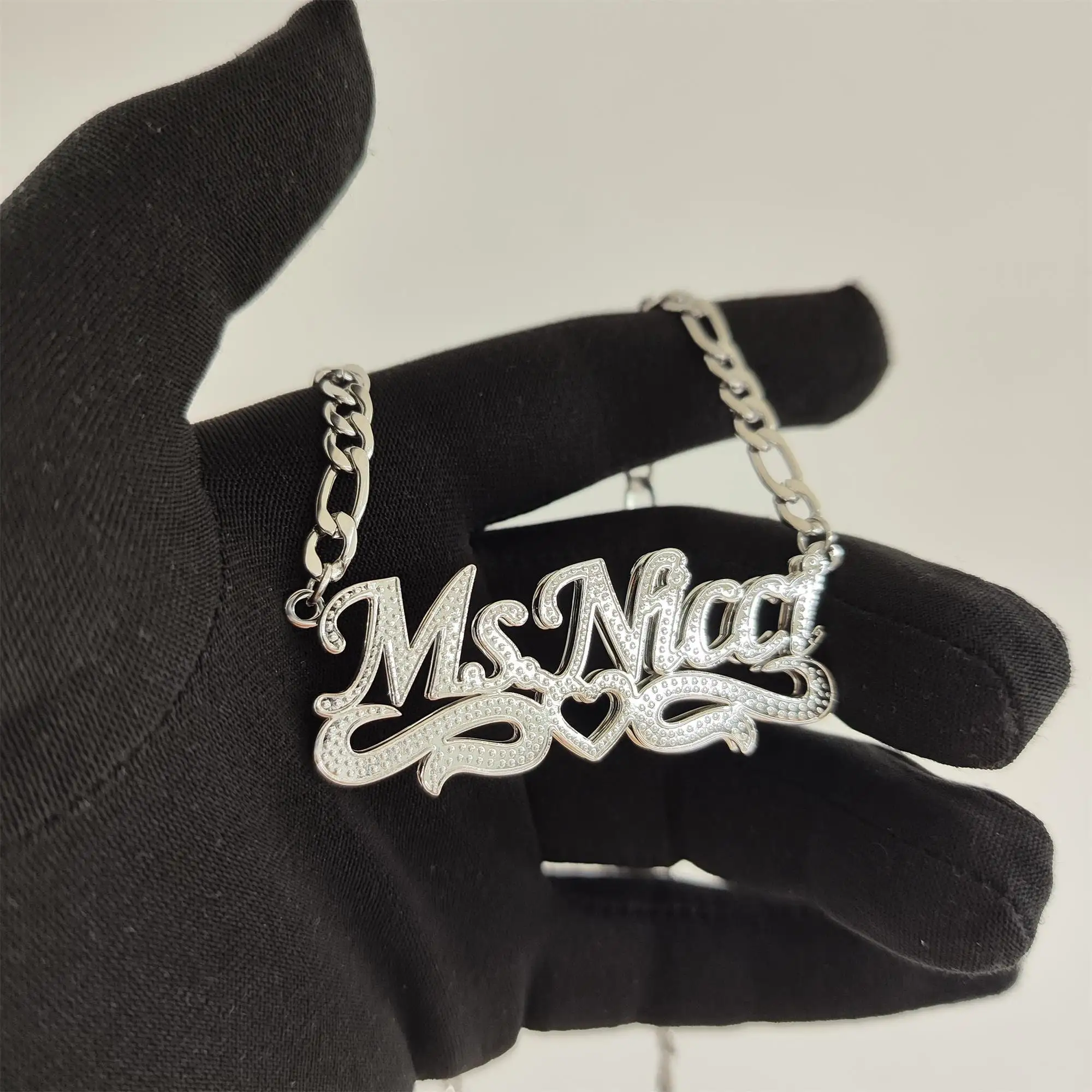 Excellent Name Jewelry Necklace 925 Sterling Silver And Steel Mettle Order Customized Order Accept Have Design Necklace For Her