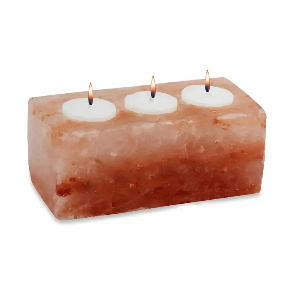 Himalayan Crystal Pink Rock Salt Candle Holder / Tea Light Natural Crafts Purify Air Hand Carved Health Care 1 Piece Pack 1-2 KG
