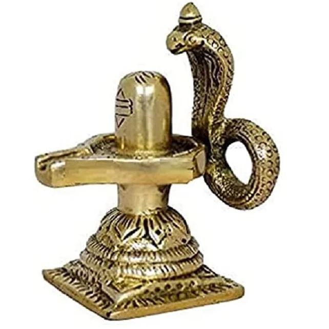 Shivling Brass Shiva Lingam Statue Home Car Memorial for Lord Shiva for Office Decoration for Diwali Celebrations