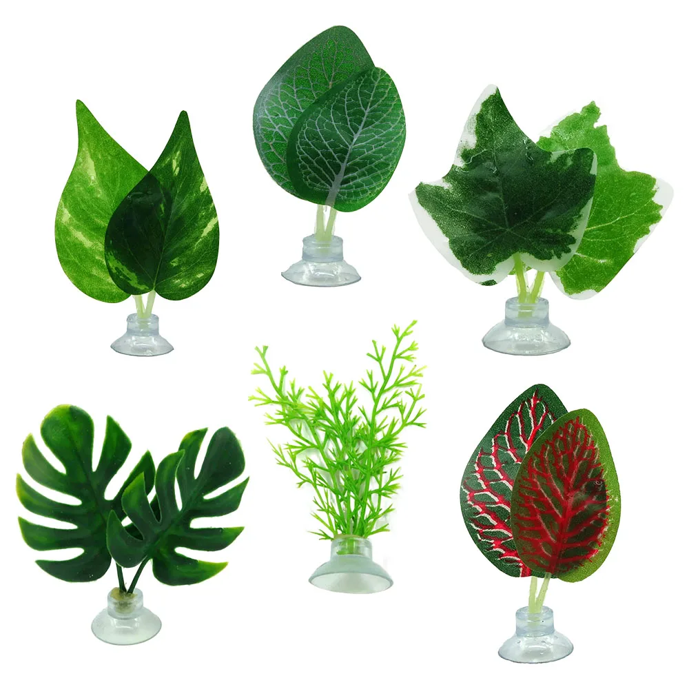 Wholesale Artificial Plastic Plants Mini Aquarium for fish tank decoration aquarium accessories De Plantas Acuario